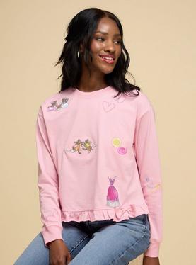 Her Universe Disney Cinderella Characters Ruffle Long-Sleeve T-Shirt Her Universe Exclusive, , hi-res